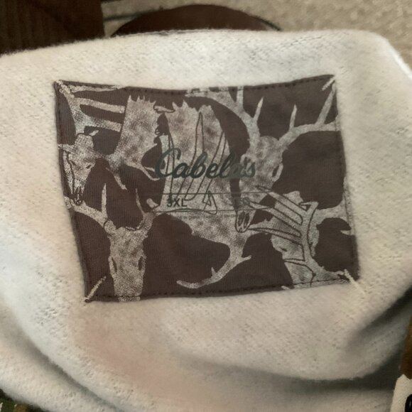 Vintage Cabela's Snow Camo Zonz Woodlands Men's 3XL Hooded Sweatshirt - Picture 3 of 4
